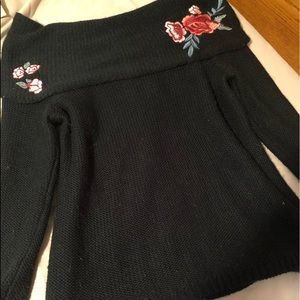 over the shoulder sweater